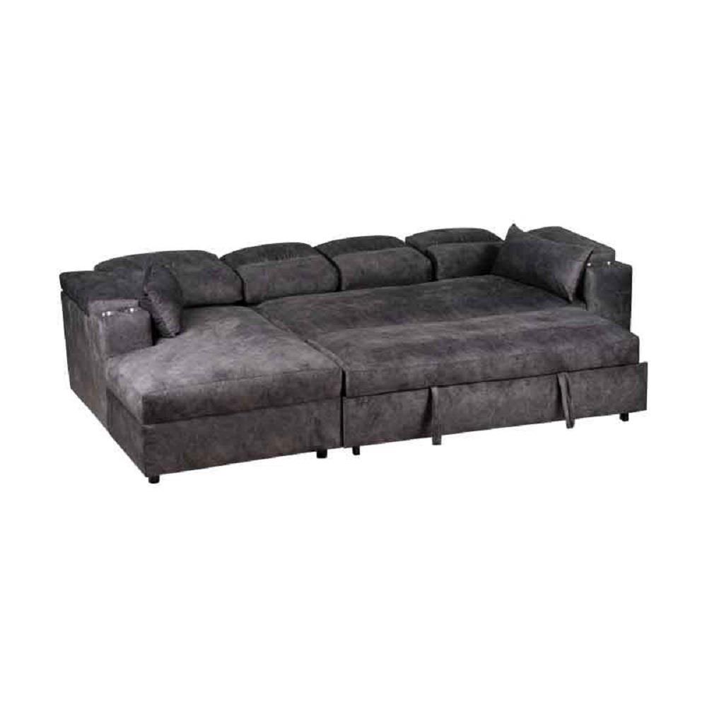 โซฟาเข้ามุมซ้าย AS FURNITURE KALEL CRGYU40 สีเทาเข้ม