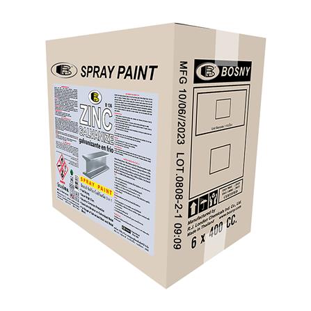 สีสเปรย์ BOSNY GALVANIZE 3 IN 1 B136 400 ซีซี สีเงิน_2