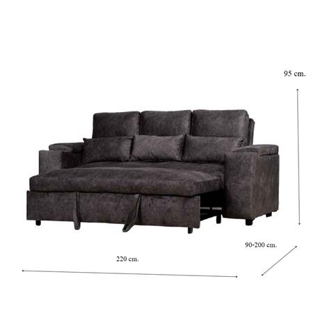 โซฟาเบด AS FURNITURE AURORA CGYU40 สีเทาเข้ม_9