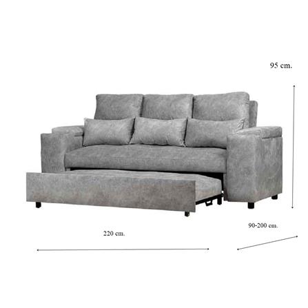 โซฟาเบด AS FURNITURE AURORA CGYU39 สีเทาอ่อน_9