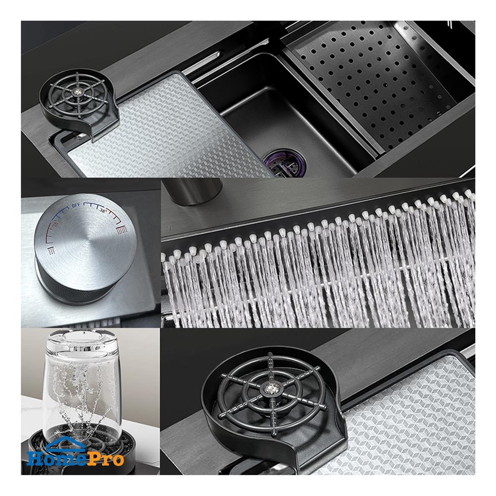 ซิงค์ฝัง 1 หลุม PARNO STORM 8245 1W สีเทาดำ