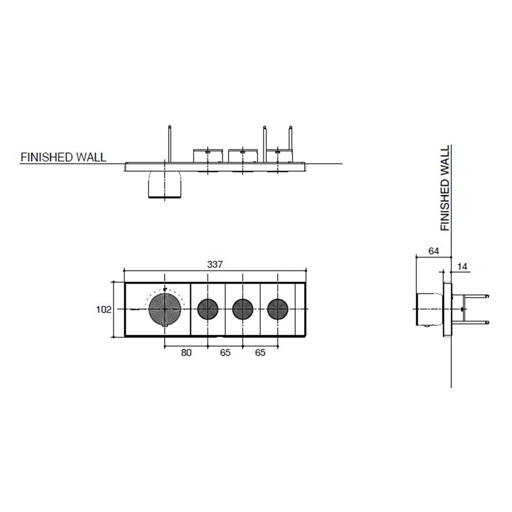 ฝาครอบวาล์วฝังกำแพงผสม KOHLER K-26347T-9-RGD สีโรสโกลด์
