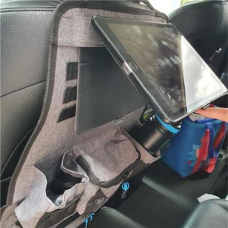 อุปกรณ์เก็บสัมภาระติดหลังเบาะรถ NAVIGATOR สีเทา/ดำ_2