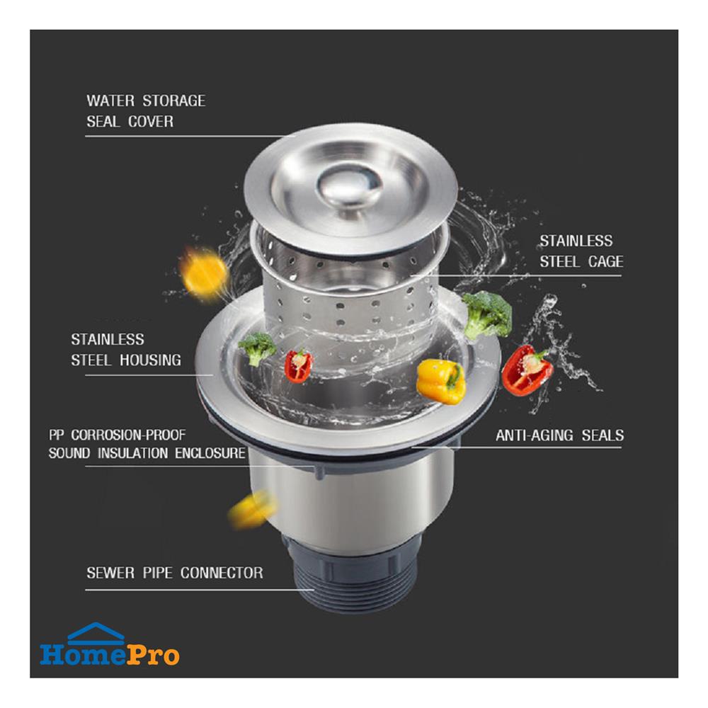 ซิงค์ฝัง 2 หลุม PARNO STAR 82482B สีเทาดำ