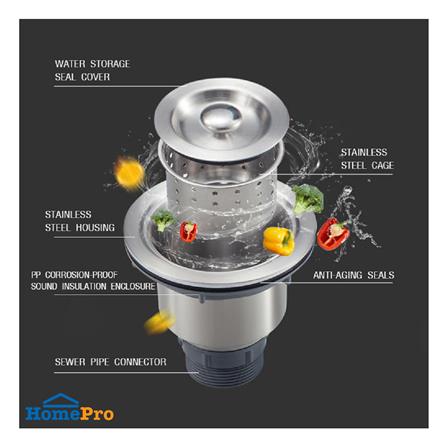 ซิงค์ฝัง 2 หลุม PARNO STAR 82482B สีเทาดำ_4