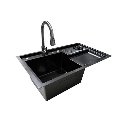 ซิงค์ฝัง 1 หลุม PARNO SOLAR 7848 สีเทาดำ_2