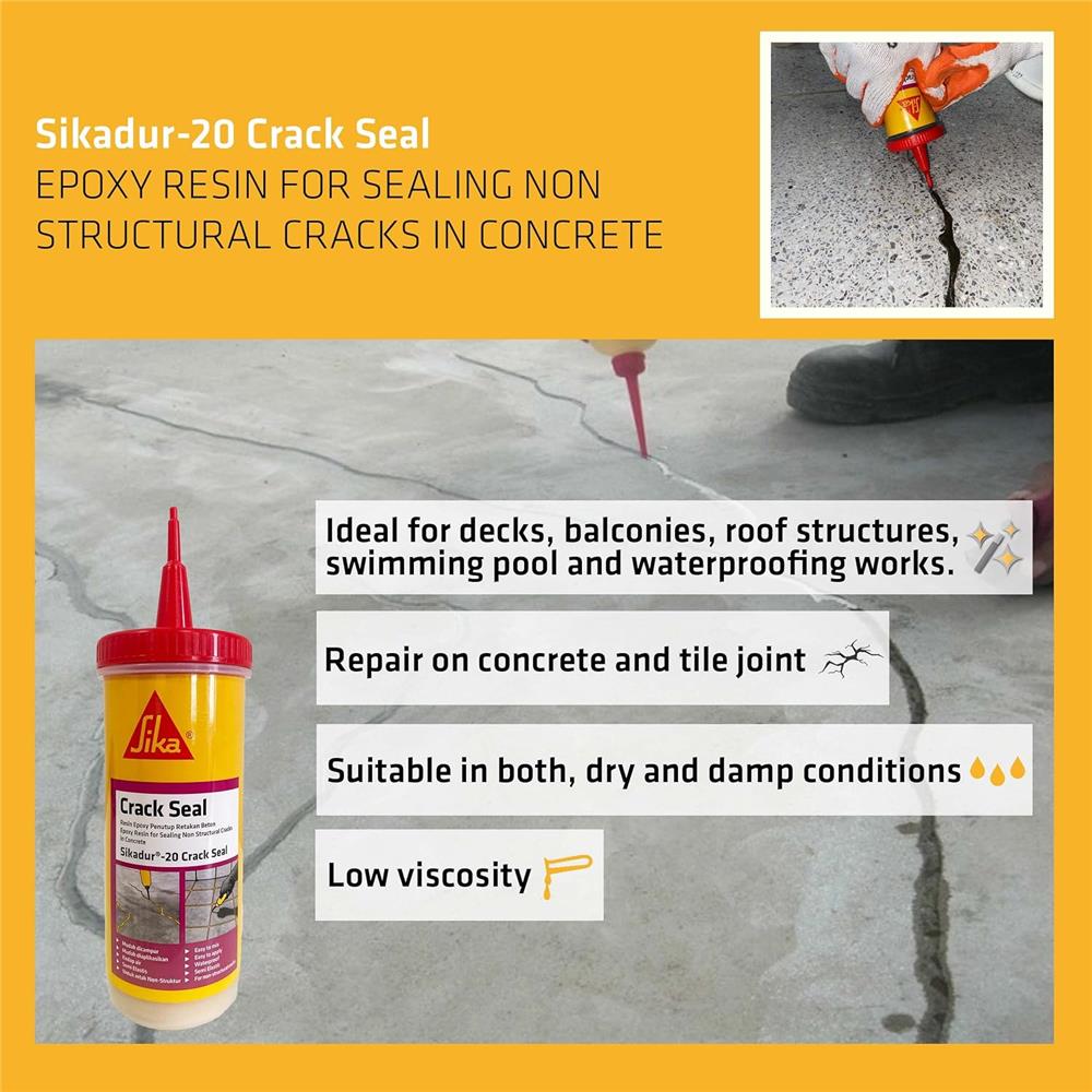 อีพ็อกซี่เรซิ่น SIKA SIKADUR-20 160 มม. สีใส