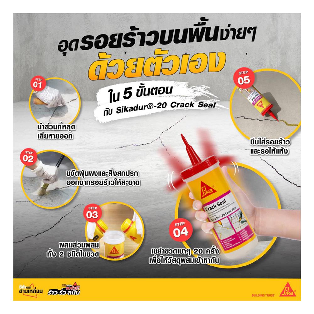 อีพ็อกซี่เรซิ่น SIKA SIKADUR-20 160 มม. สีใส