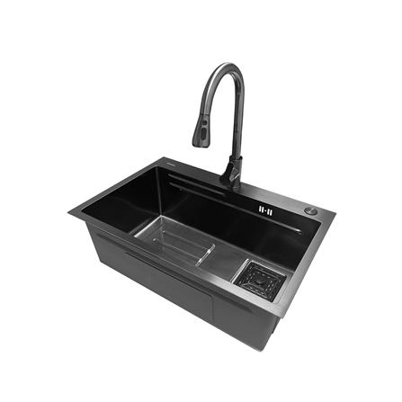 ซิงค์ฝัง 1 หลุม PARNO STAR 68451B สีเทาดำ_1