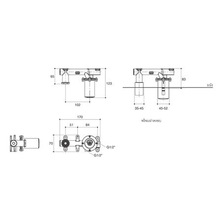 วาล์วฝังกำแพงผสม KOHLER K-28138T-RGD สีโรสโกลด์_1
