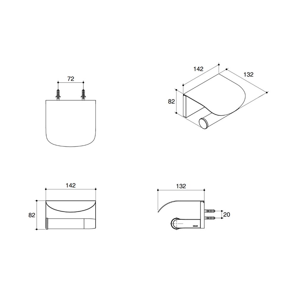 ที่ใส่กระดาษ KOHLER K-97503X-RGD สีโรสโกลด์