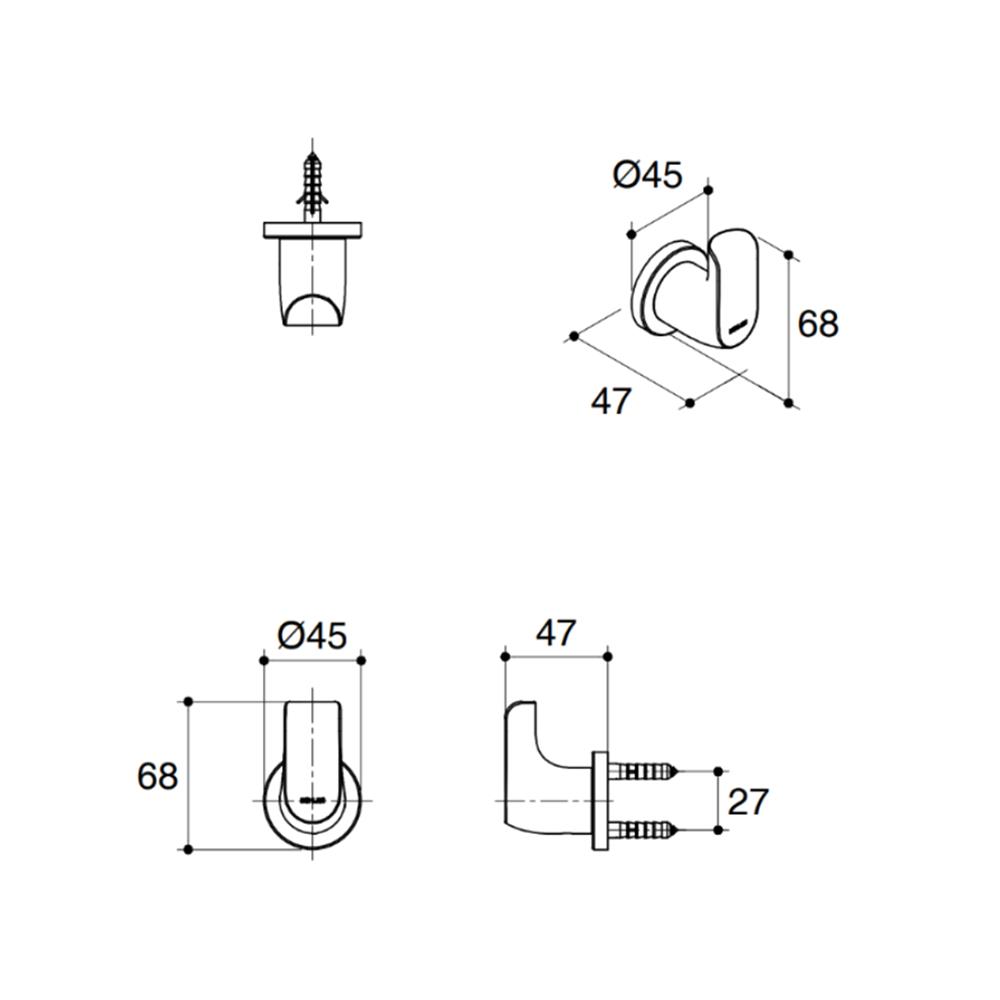 ขอแขวนผ้า KOHLER K-97499X-RGD สีโรสโกลด์