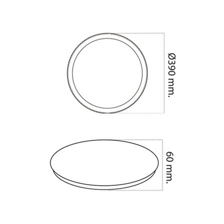 ไฟเพดาน LED SHINING CRYSTAL 15 นิ้ว 36 วัตต์ DAYLIGHT/COOL WHITE/WARM WHITE สีขาว_7