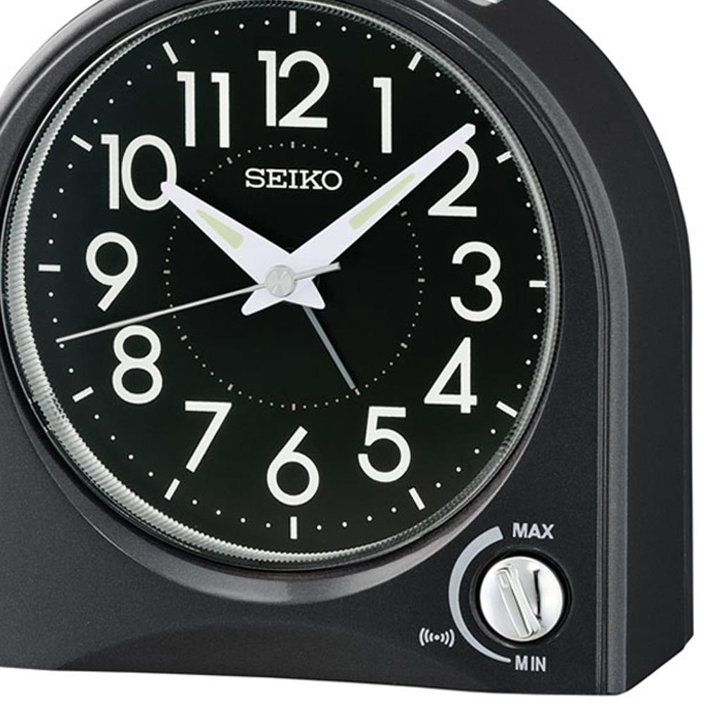 นาฬิกาปลุก SEIKO CLOCKS QHE204K 4.6X4.5 นิ้ว สีดำ