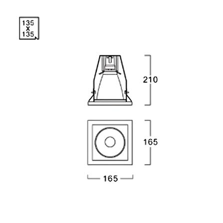 ดาวน์ไลท์ L&E 22-03076 5.3 นิ้ว สีขาว เหลี่ยม_5