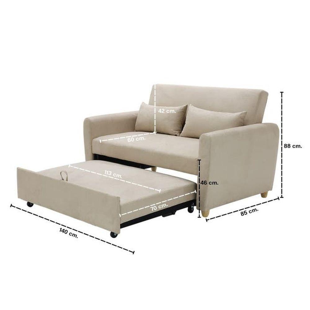 โซฟาเบด LOOMS MILLKY 19224750 สีครีม