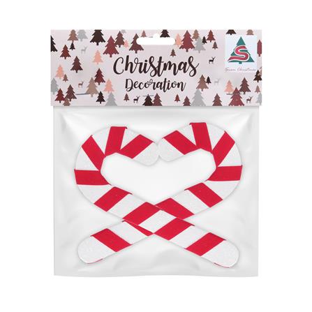 ชุดของตกแต่งไม้เท้า SIAMXMAS สีแดง/ขาว (แพ็ก 2 ชิ้น)_3