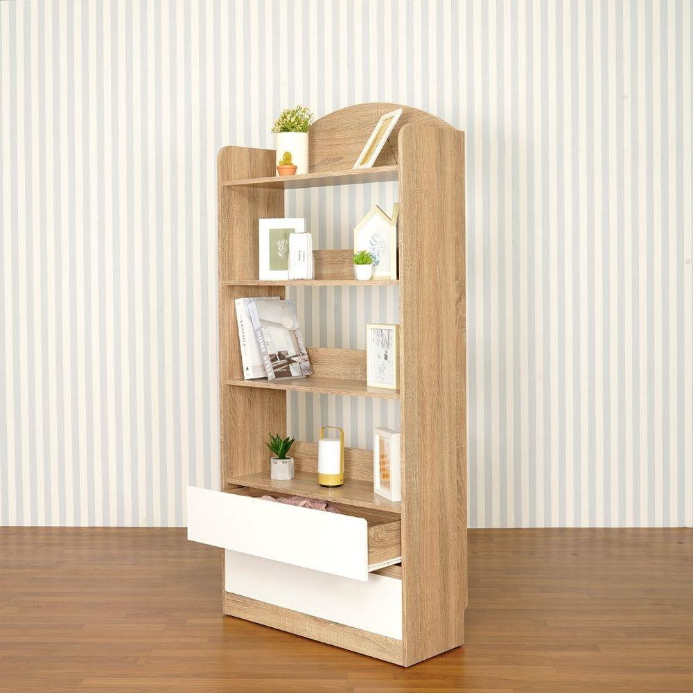 ชั้นวางของหน้าบานผสม LOOMS RABBIE 19216382 80 ซม. สีไม้อ่อน