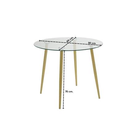 โต๊ะอาหาร LOOMS LAYTI 19222476 90 ซม. สีทอง_7