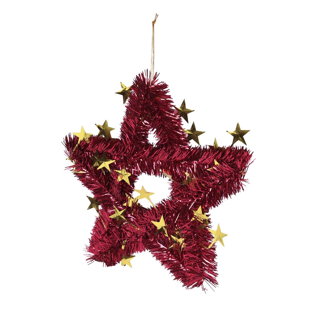 ช่อแขวนตกแต่ง STAR SIAMXMAS 12 นิ้ว สีแดง