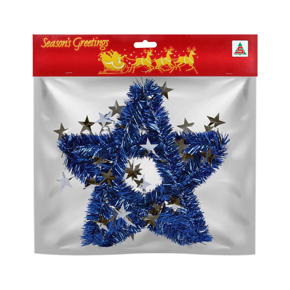 ช่อแขวนตกแต่ง STAR SIAMXMAS 12 นิ้ว สีน้ำเงิน