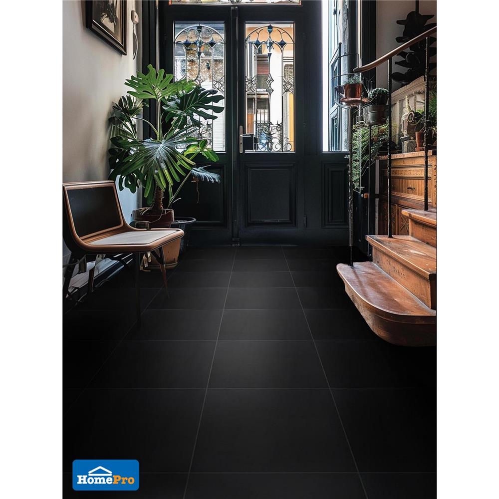 กระเบื้องพื้น 16x16 นิ้ว SOSUCO วรรณนที ดำ PM 0.96 ตร.ม.