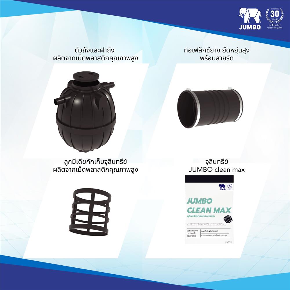 ถังบำบัดน้ำเสีย JUMBO PROMPT 1600 ลิตร สีดำ
