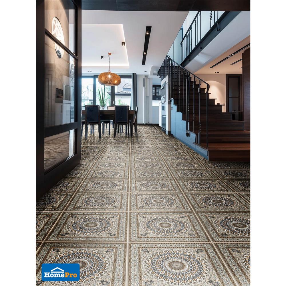 กระเบื้องพื้นพอร์ซเลน 60x60 ซม. SCG IMPORT ทัช กลามัว น้ำตาล PM 1.44 ตร.ม.