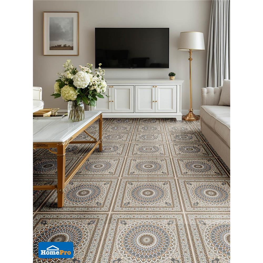 กระเบื้องพื้นพอร์ซเลน 60x60 ซม. SCG IMPORT ทัช กลามัว น้ำตาล PM 1.44 ตร.ม.