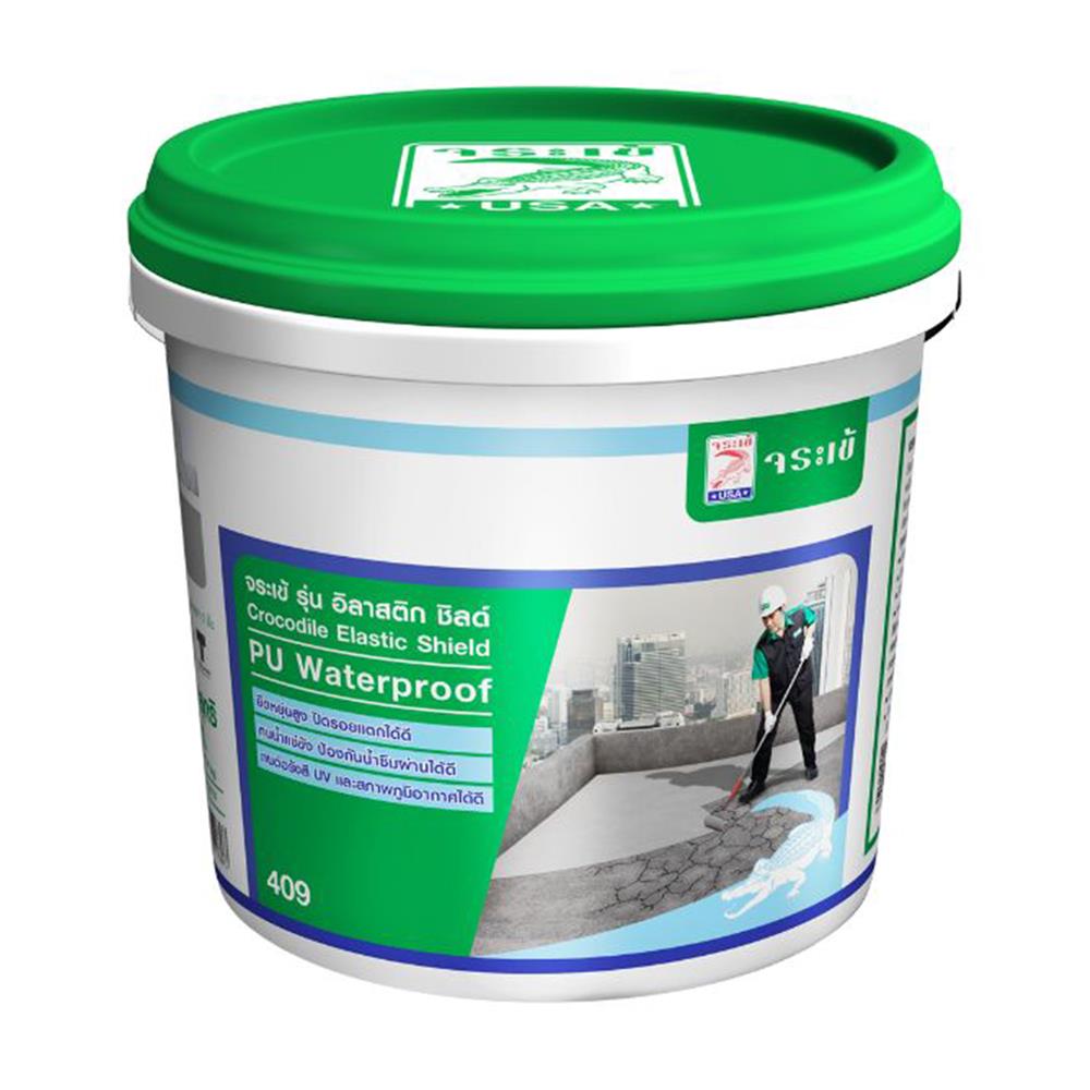 โพลียูริเทน ทากันน้ำรั่วซึม จระเข้ ELASTIC SHIELD PU WATERPROOF 4 กก. สีขาว