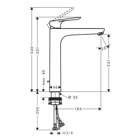 ก๊อกอ่างล้างหน้าผสม HANSGROHE HG71162000_1
