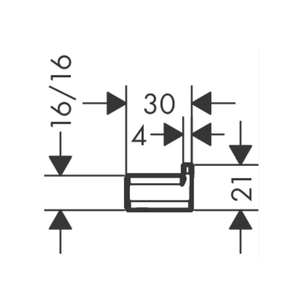 ขอแขวนผ้า HANSGROHE HG41742007 สีโครม