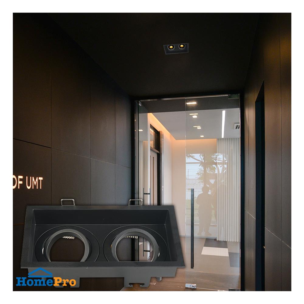 ดาวน์ไลท์ L&E HG 24-04682 6.14 นิ้ว สีดำ เหลี่ยม