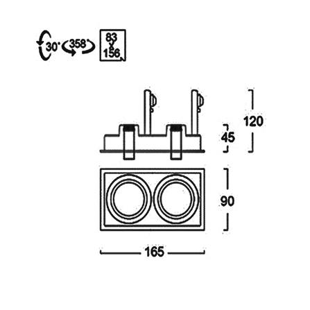 ดาวน์ไลท์ L&E HG 24-04682 6.14 นิ้ว สีดำ เหลี่ยม_4
