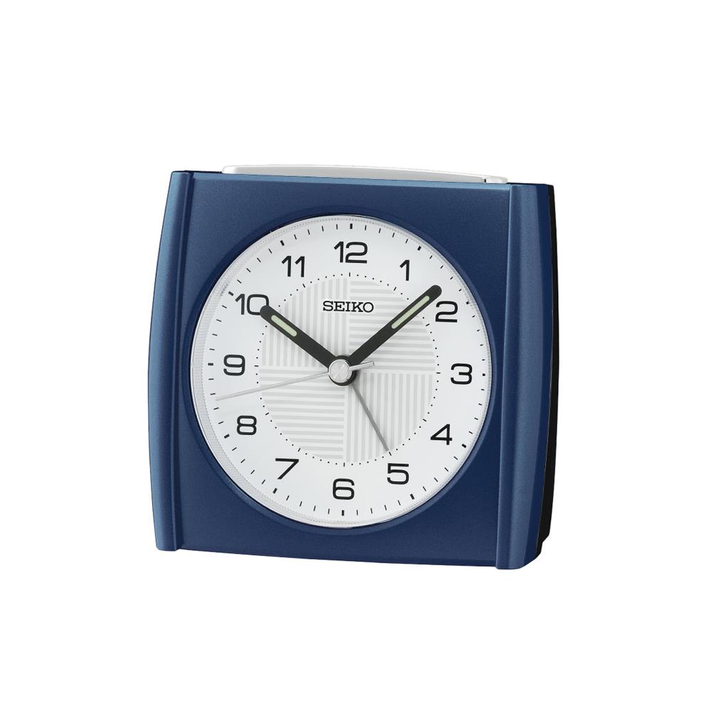 นาฬิกาปลุก SEIKO CLOCKS QHE205L 3.3X3.5 นิ้ว สีฟ้า