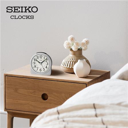 นาฬิกาปลุก SEIKO CLOCKS QHE198S 3.8X4.4 นิ้ว สีเงิน_1