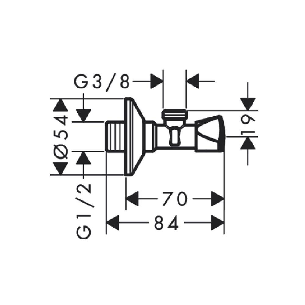 สต๊อปวาล์ว 1 ทาง HANSGROHE HG13902000