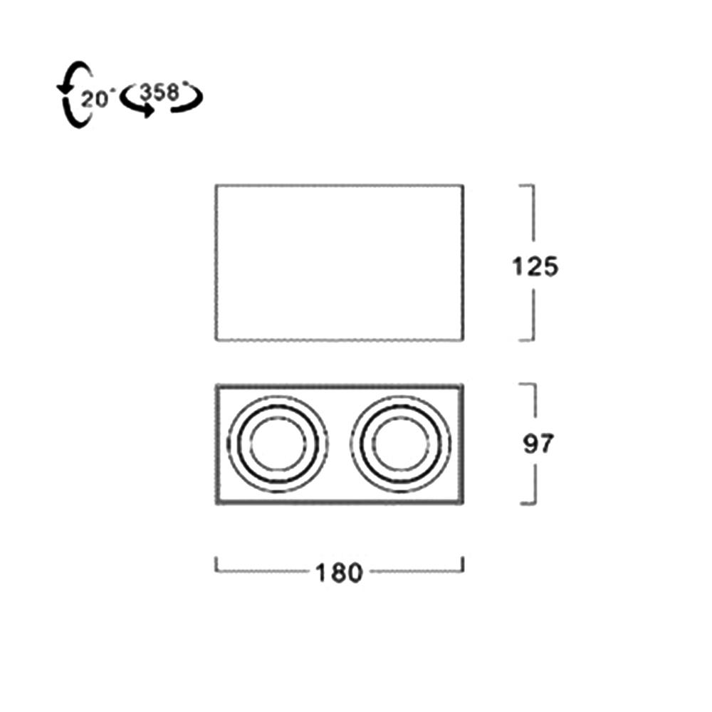 ดาวน์ไลท์ L&E 24-04851 7 นิ้ว สีขาว เหลี่ยม