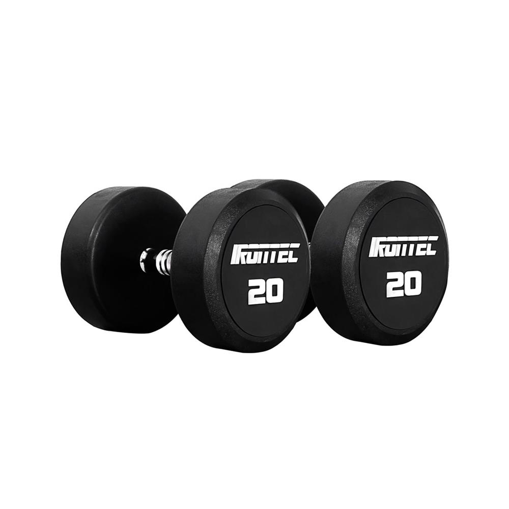 ดัมเบลทรงกลมหุ้มยาง IRONTEC 20 กก.