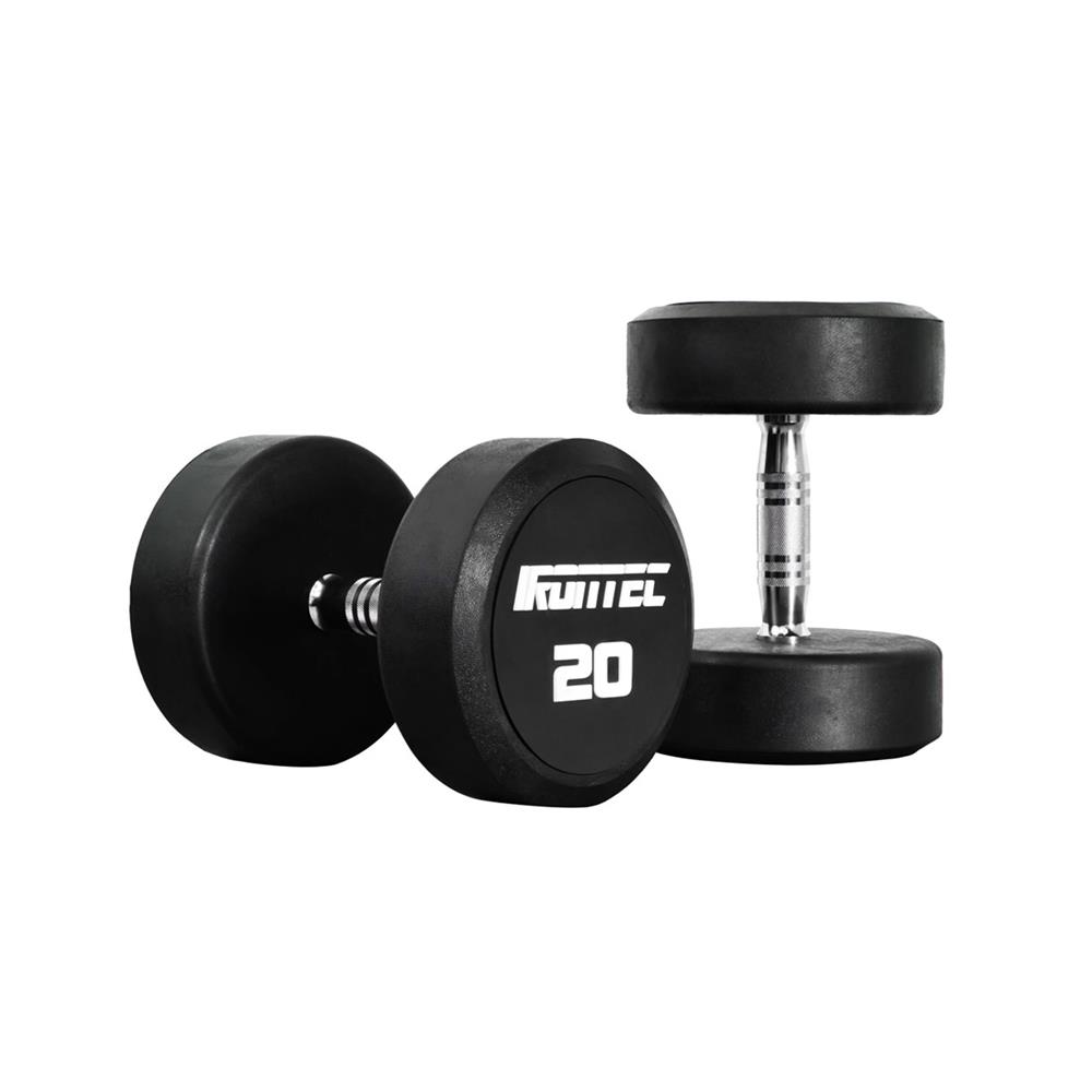 ดัมเบลทรงกลมหุ้มยาง IRONTEC 20 กก.