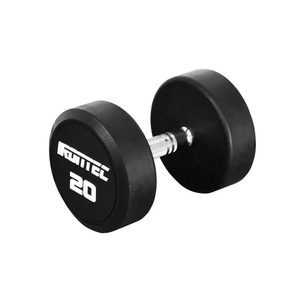 ดัมเบลทรงกลมหุ้มยาง IRONTEC 20 กก.