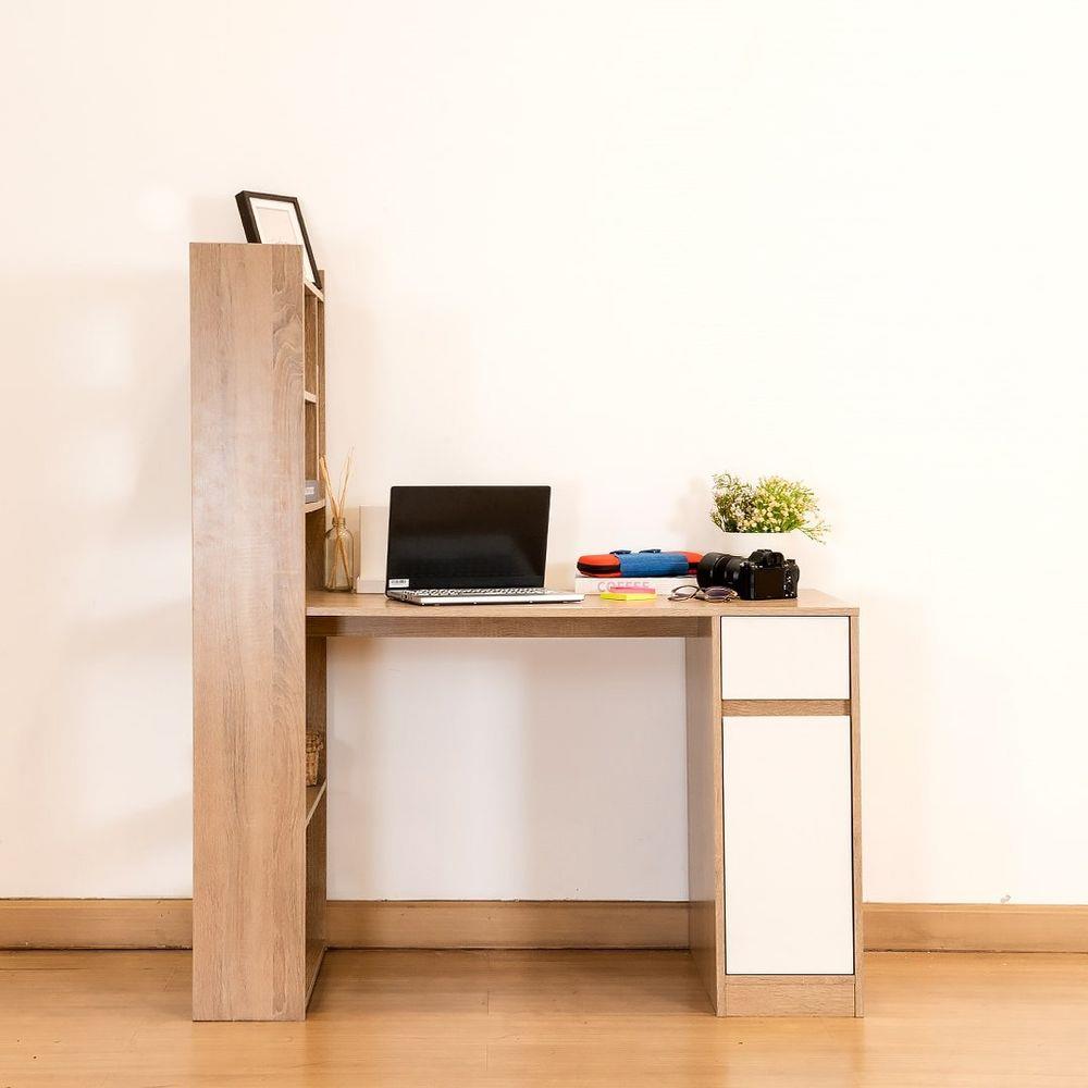 โต๊ะทำงาน LOOMS GRANT 19215126 120 ซม. สีไม้อ่อน/ขาว