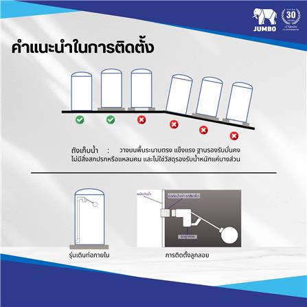 ถังเก็บน้ำ JUMBO NARA 700 ลิตร สีเทา+ปั๊มน้ำ HITACHI WMP150XX_6