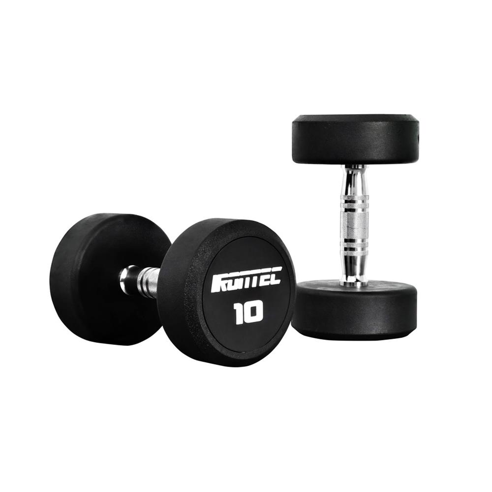 ดัมเบลทรงกลมหุ้มยาง IRONTEC 10 กก.