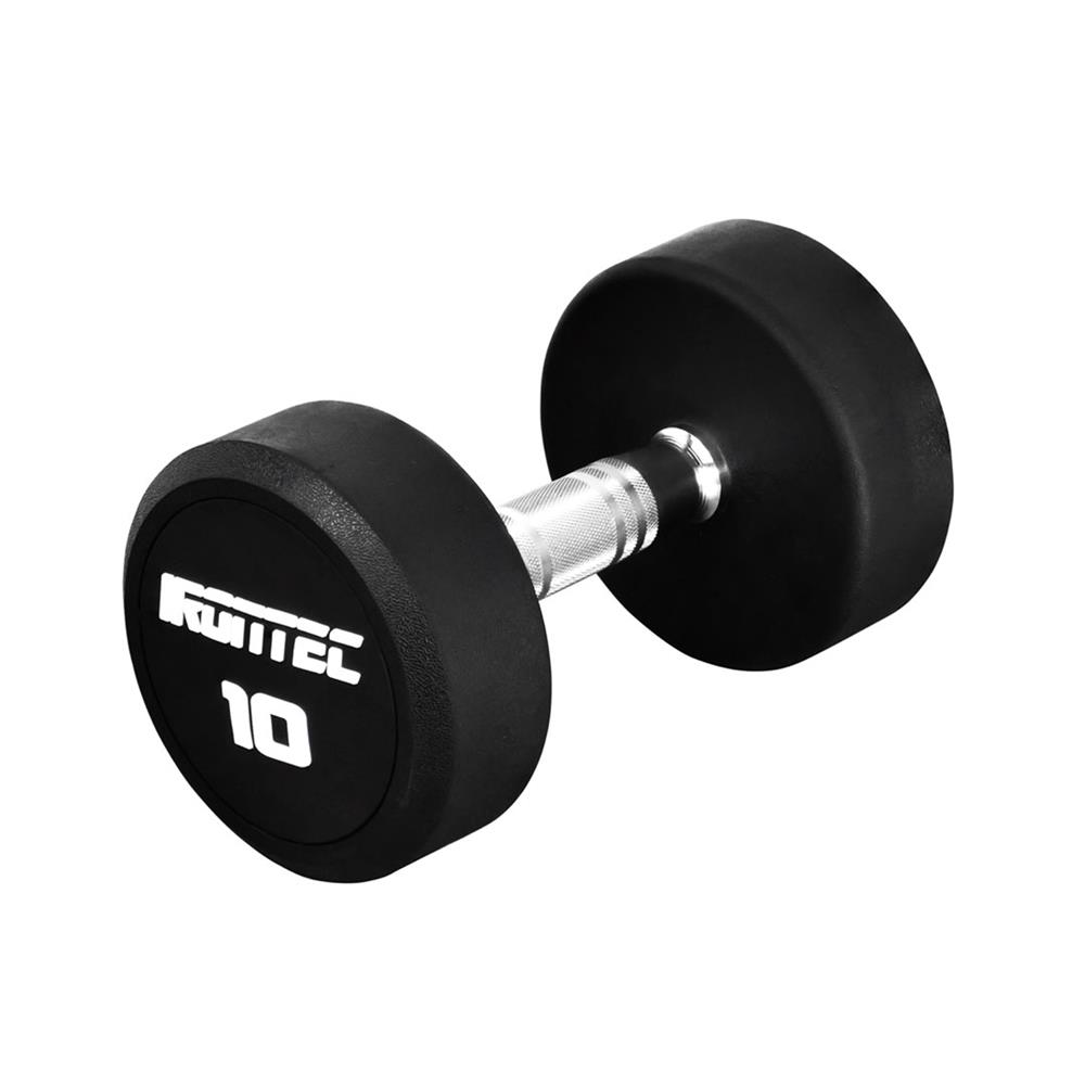 ดัมเบลทรงกลมหุ้มยาง IRONTEC 10 กก.