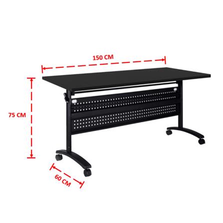 โต๊ะทำงาน OFFICEINTREND ZENITH 150 ซม. สีดำ_2