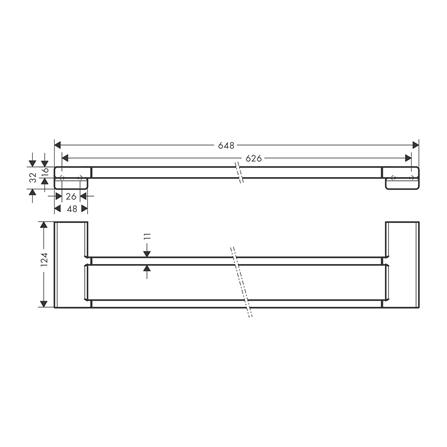 ราวแขวนผ้า HANSGROHE HG41743007 สีโครม_1