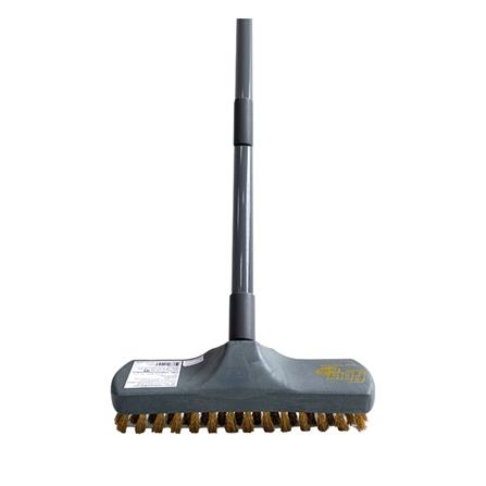 แปรงขัดพื้นทองเหลืองด้ามยาว POLY-BRITE สีเทา_1