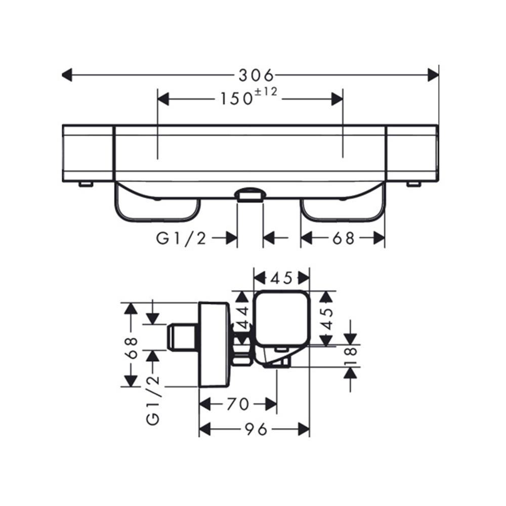 ก๊อกผสมยืนอาบ HANSGROHE HG15773000