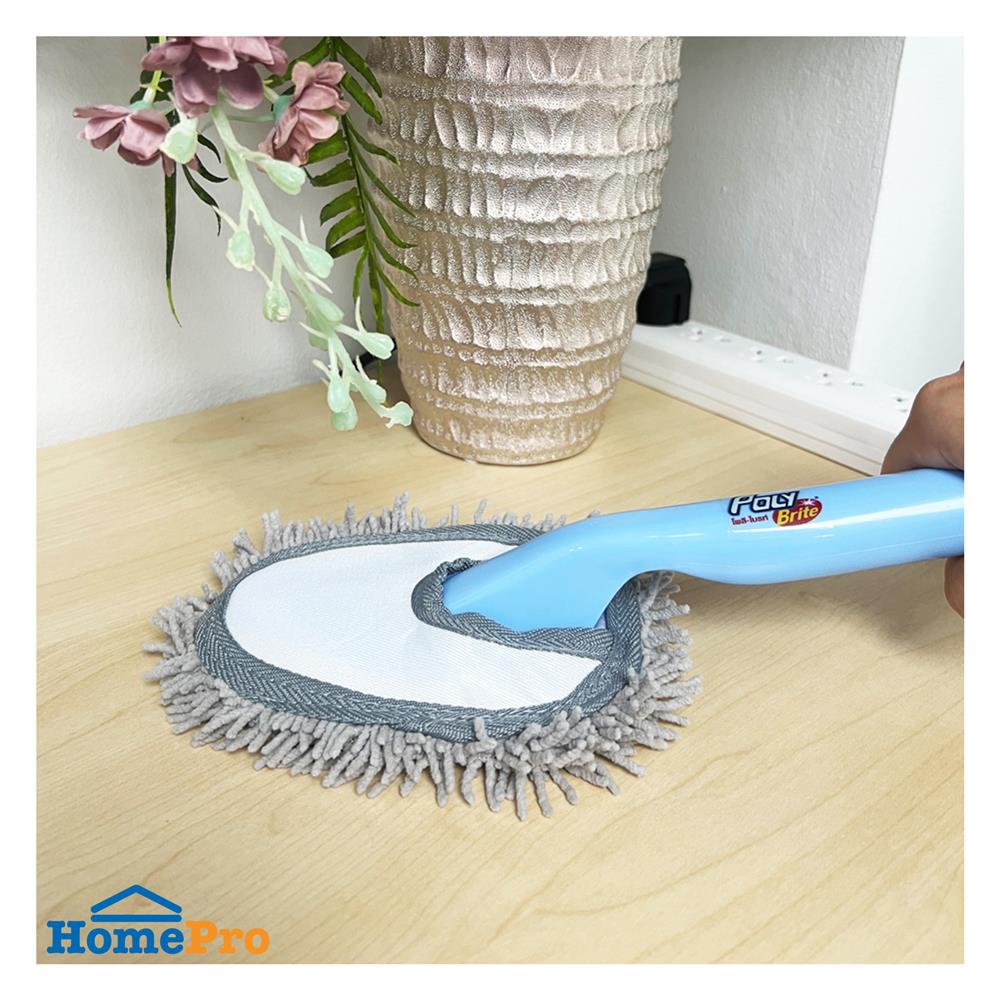 ไม้ปัดฝุ่นไมโครไฟเบอร์ด้ามสั้น POLY-BRITE สีฟ้า